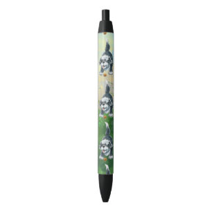 Shaggy Sheep Dog Black Ink Pen
