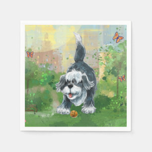 Shaggy Sheep Dog Napkin