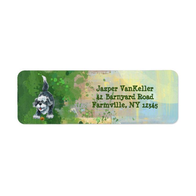 Shaggy Sheep Dog Stationery (Front)