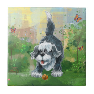Shaggy Sheep Dog Tile