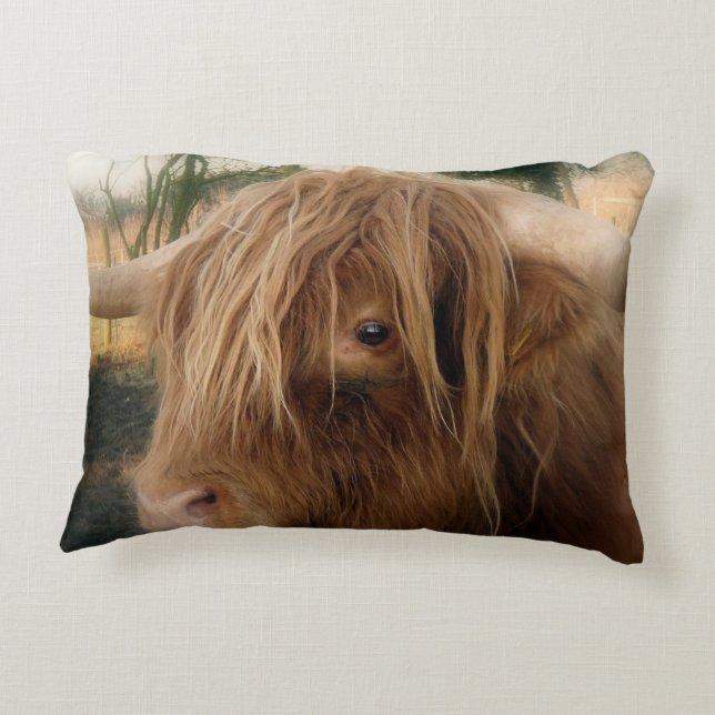 Shaggy Yak Decorative Pillow (Back)