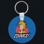 Shaggy "Zoinks!" Graphic Keychain<br><div class="desc">Shaggy looks frightened in this retro sticker style graphic,  featuring his iconic phrase "Zoinks!" written below.</div>