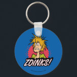 Shaggy "Zoinks!" Graphic Keychain<br><div class="desc">Shaggy looks frightened in this retro sticker style graphic,  featuring his iconic phrase "Zoinks!" written below.</div>