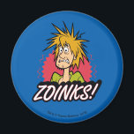 Shaggy "Zoinks!" Graphic Magnet<br><div class="desc">Shaggy looks frightened in this retro sticker style graphic,  featuring his iconic phrase "Zoinks!" written below.</div>