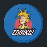 Shaggy "Zoinks!" Graphic Magnet<br><div class="desc">Shaggy looks frightened in this retro sticker style graphic,  featuring his iconic phrase "Zoinks!" written below.</div>
