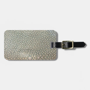 Shagreen Beige Luggage Tag