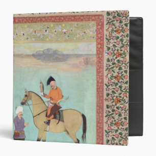 Shah Abbas on a horse holding a falcon Binder