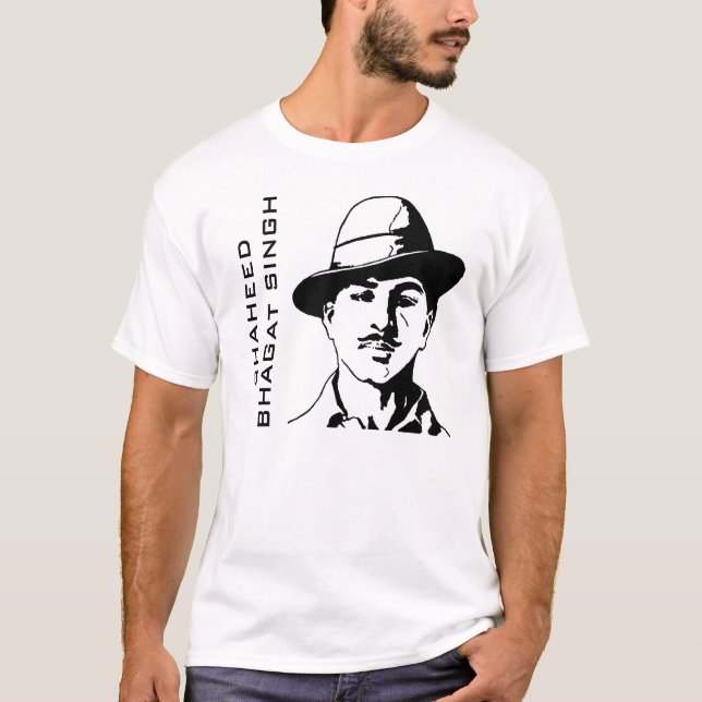 Shaheed Bhagat Singh Indian Freedom Fighter T-Shirt (Front)