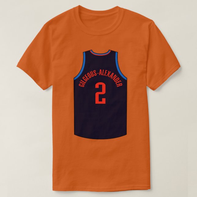 Shai GilgeousAlexander Oklahoma City Jersey Qiangy T-Shirt (Design Front)