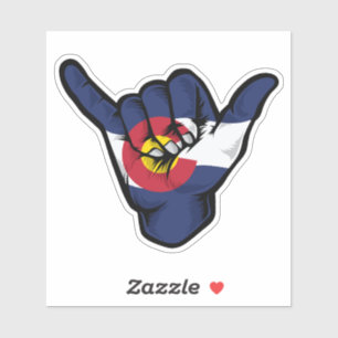 Shaka Hand Colorado Flag Good Vibes