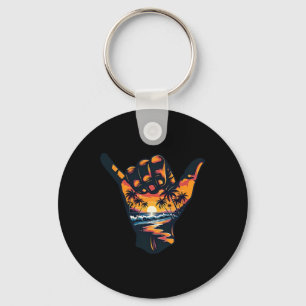 Shaka Hand Sign Aloha Surfing Surf Summer Vacation Keychain