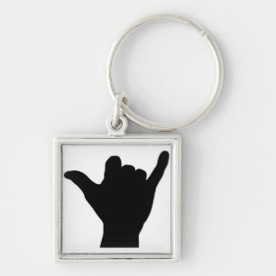 Shaka hand sign keychain