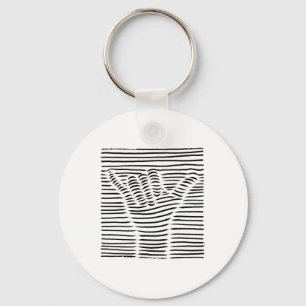 Shaka Hand Sign Loose Aloha Hawaiian Greeting (bla Keychain