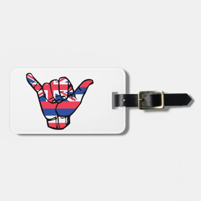 Shaka Hawaii Flag Luggage Tag (Front Horizontal)