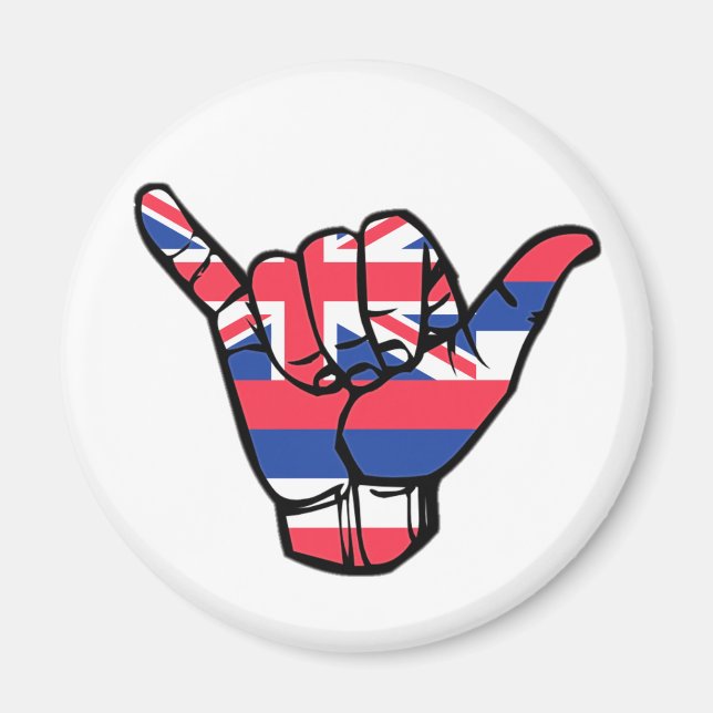 Shaka Hawaii Flag Magnet (Front)