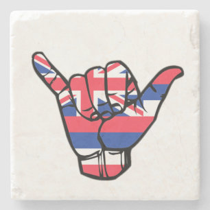 Shaka Hawaii Flag Stone Coaster