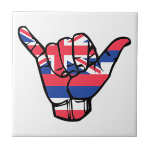 Shaka Hawaii Flag Tile