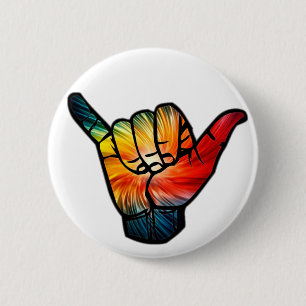 Shaka Rainbow 2 Inch Round Button