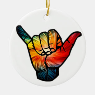 Shaka Rainbow Ceramic Ornament