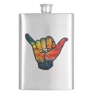 Shaka Rainbow Hip Flask