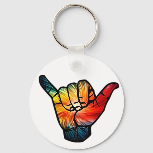 Shaka Rainbow Keychain (Front)