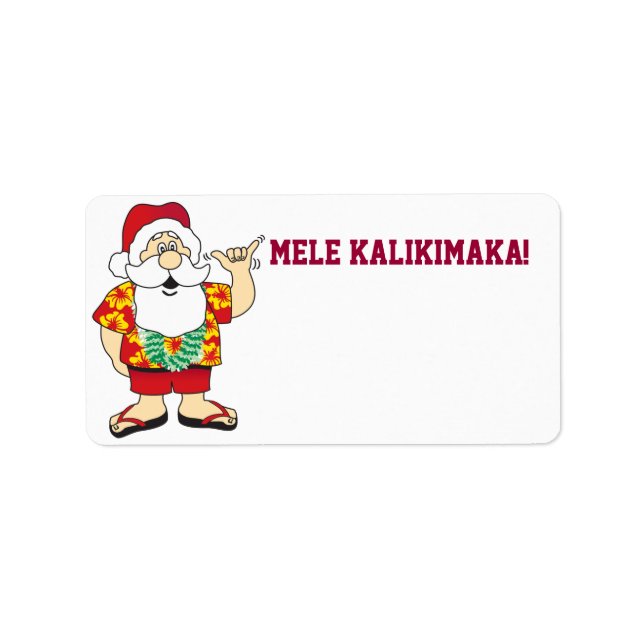 shaka santa ~ label (Front)