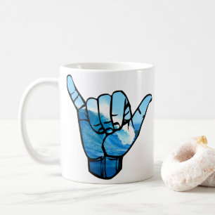 Shaka Sign Wave Rip Curl Coffee Mug