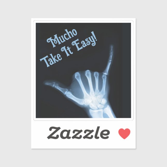 Shaka Sign X-Ray (Hang Loose) (Sheet)