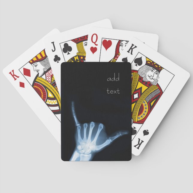 Shaka Sign X-Ray (Hang Loose) Playing Cards (Back)