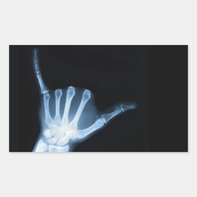 Shaka Sign X-Ray (Hang Loose) Sticker (Front)