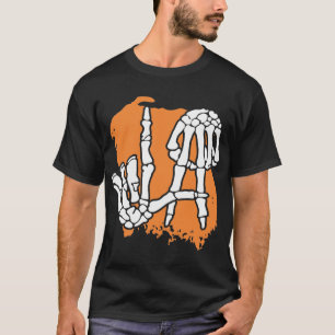 Shaka Skull Hand Sign   Skeleton Rock T-Shirt