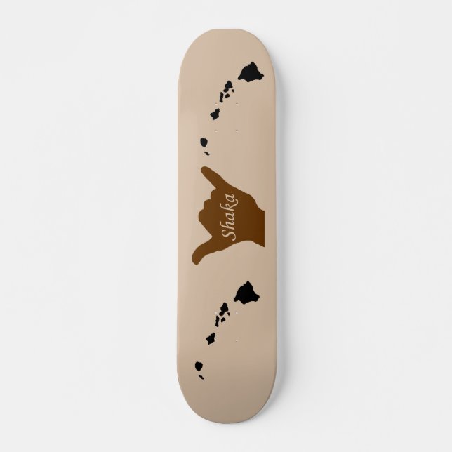 Shaka with Hawaiian chain skateboard (Front)