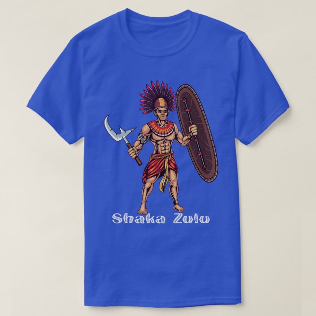 Shaka Zulu African Warrior Leader African King Jun T-Shirt (Design Front)