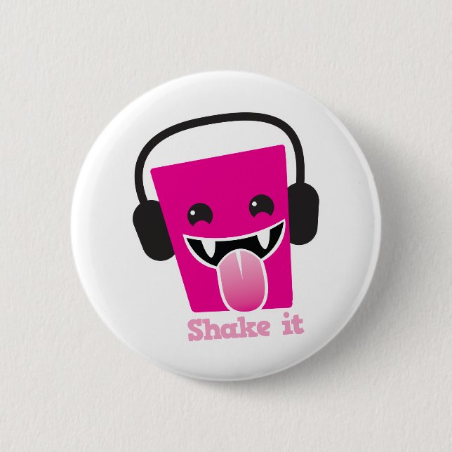 Shake it kawaii DJ 2 Inch Round Button (Front)