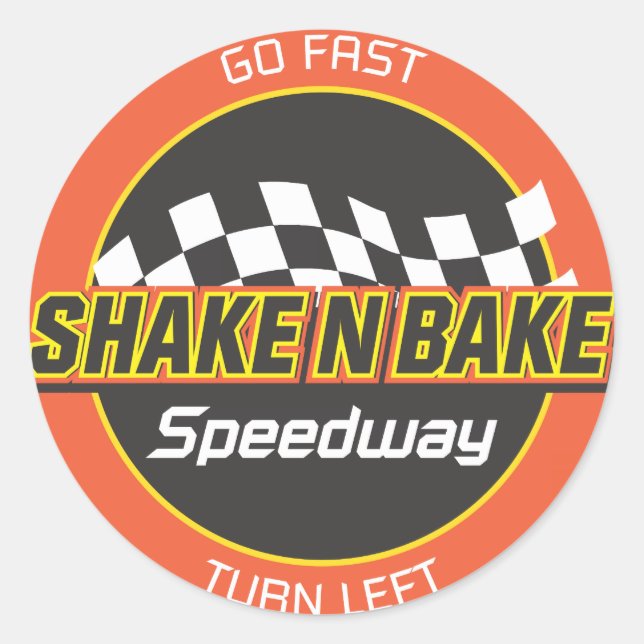 Shake n Bake Speedway decal Classic Round Sticker (Front)