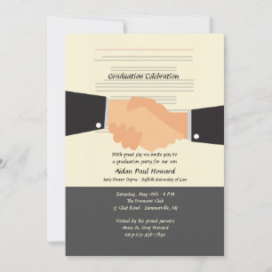 Shake On It Contract Graduation Invitation