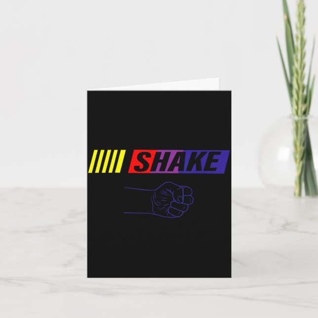 Shake or bake funny dad kid matching happy card (Front)