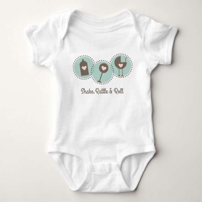 Shake Rattle and Roll Baby Bodysuit (Front)