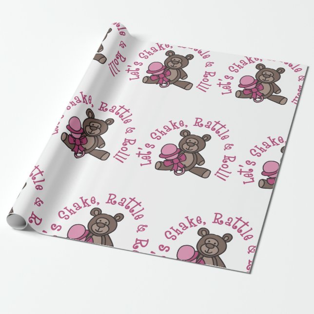 Shake Rattle And Roll Wrapping Paper (Unrolled)
