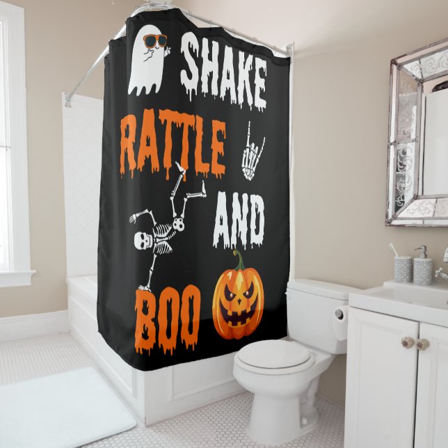 Shake, Rattle, Boo Fun Skeleton Pumpkin Halloween (In Situ)