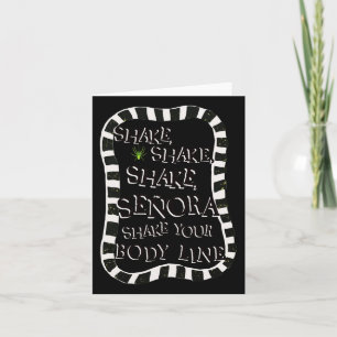 Shake Shake Senora Funny Halloween  Card