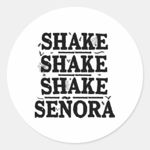 Shake Shake Shake Retro Vintage Funny Halloween Sp Classic Round Sticker