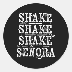 Shake Shake Shake Retro Vintage Halloween Spooky S Classic Round Sticker