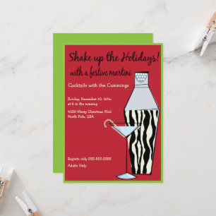 Shake Up The Holidays Cocktail Invitation
