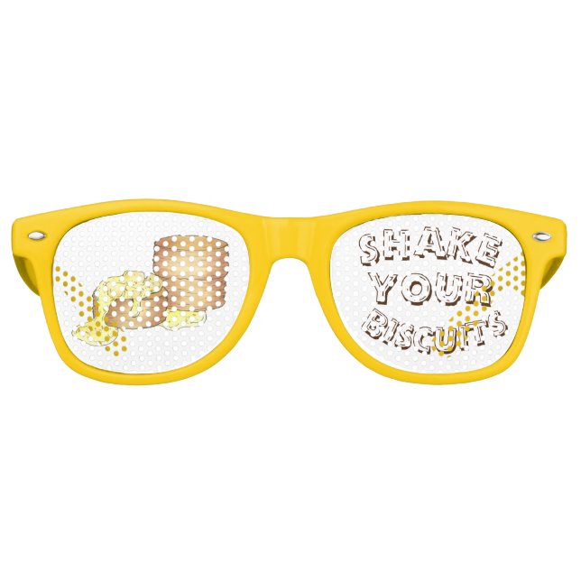 Shake Your Biscuits Funny Foodie Sausage Gravy Retro Sunglasses (Front)