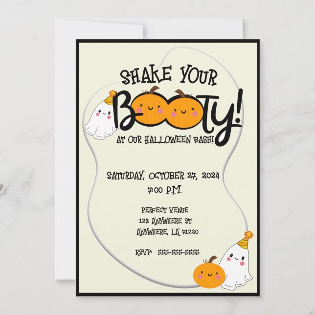 Shake Your Booty Halloween Party Invitation (Devant)