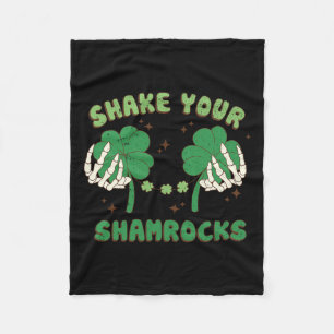 Shake Your Shamrocks Funny St. Patricks Paddys Day Fleece Blanket
