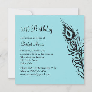 Shake Your Tail Feathers 21st Birthday Invite