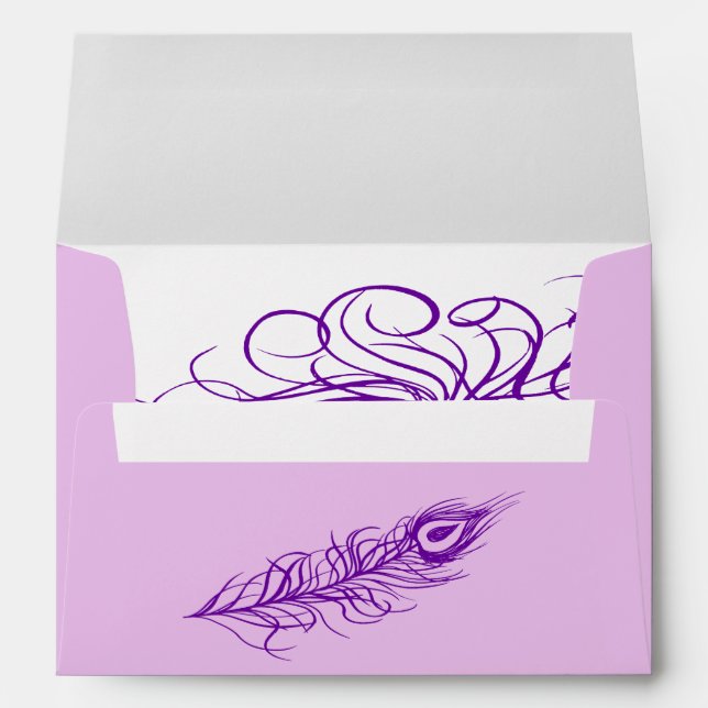 Shake your Tail Feathers Invitation Envelope turq (Back (Bottom))