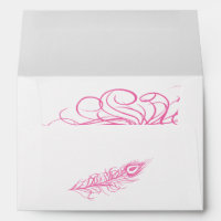 Shake your Tail Feathers Invite Envelope (fuchsia)